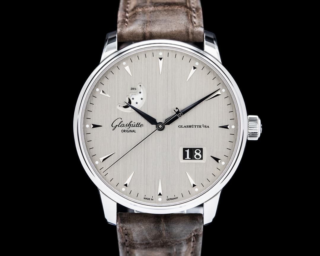 Image of Glashütte Original Senator Panorama Date Moon Phase SS Gray Dial