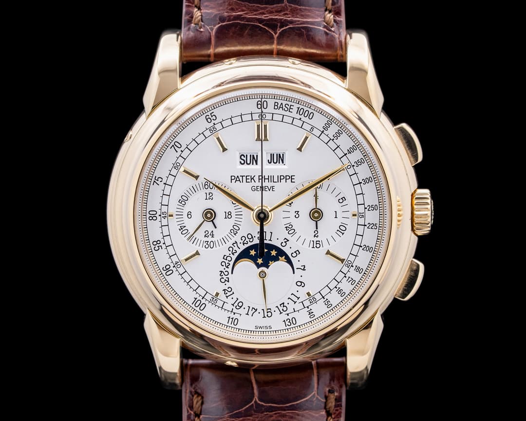 Image of Patek Philippe 5970J Perpetual Calendar Chronograph 18K Yellow Gold Silver Dial