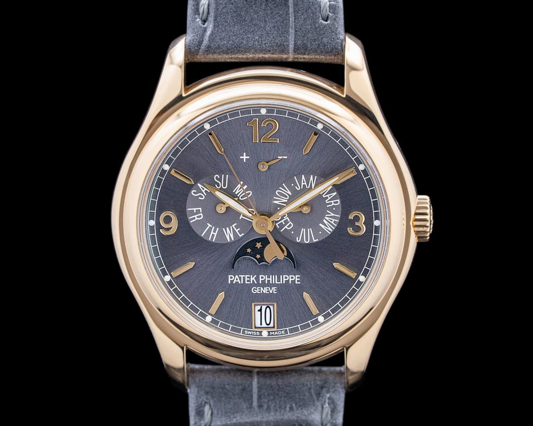 Image of Patek Philippe 5146J-010 Annual Calendar Moonphase 18K Yellow Gold Gray Dial