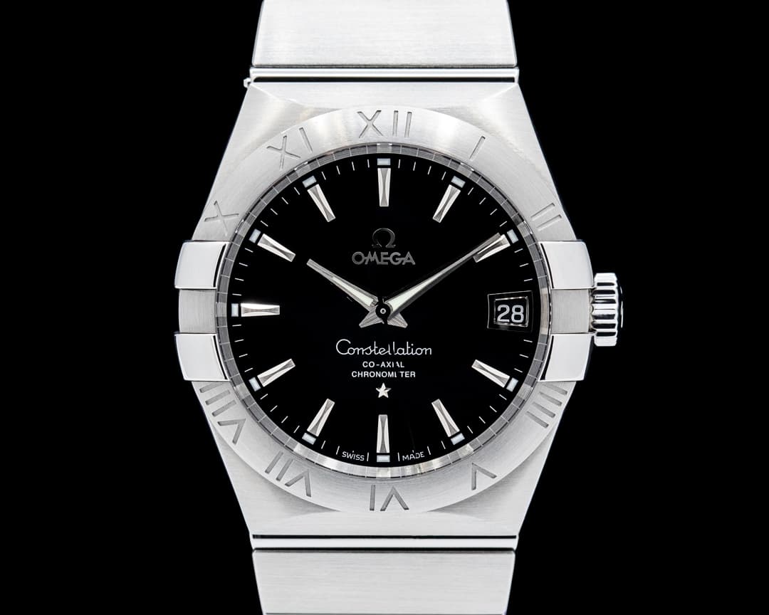 Omega Constellation Co-Axial 38 SS Black Dial