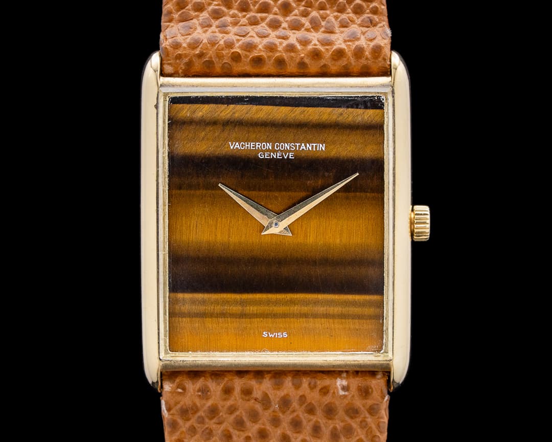 Image of Vacheron Constantin 1015 RE Chaumet 18K Yellow Gold Tiger Eye Dial