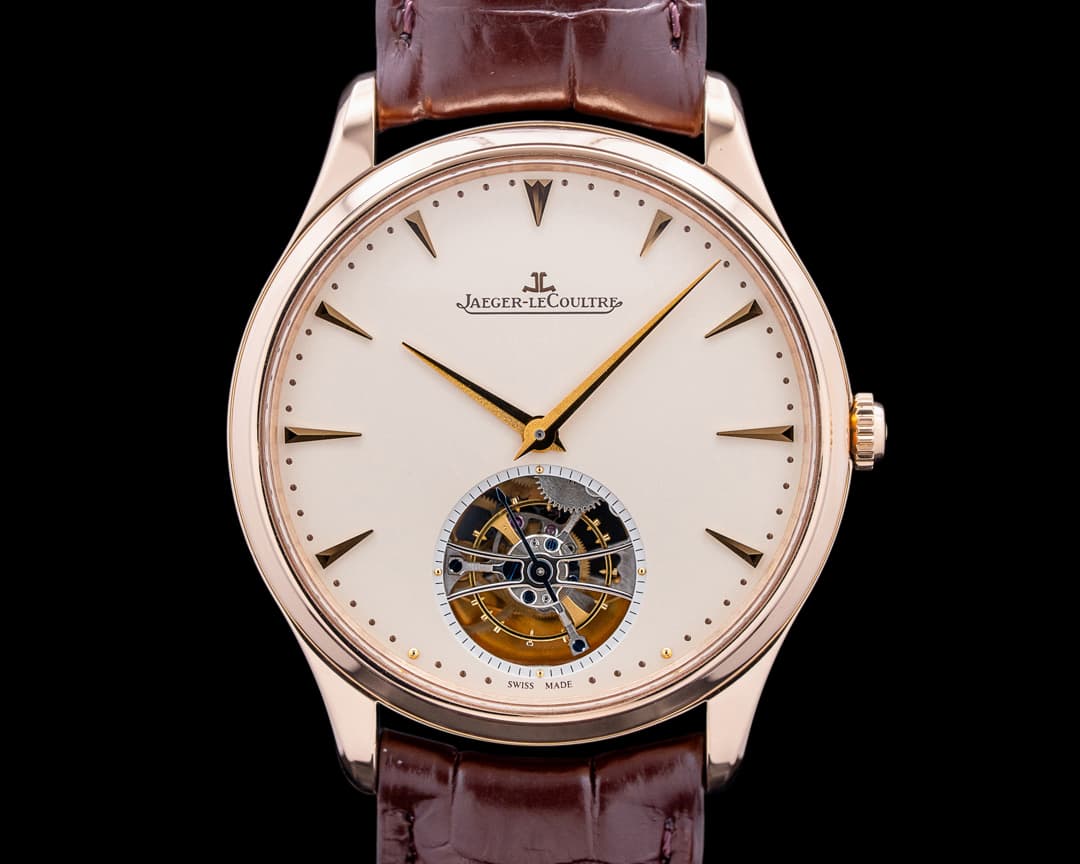 Image of Jaeger-LeCoultre Q1322410 Master Ultra Thin Tourbillon 18K Rose Gold Cream Dial