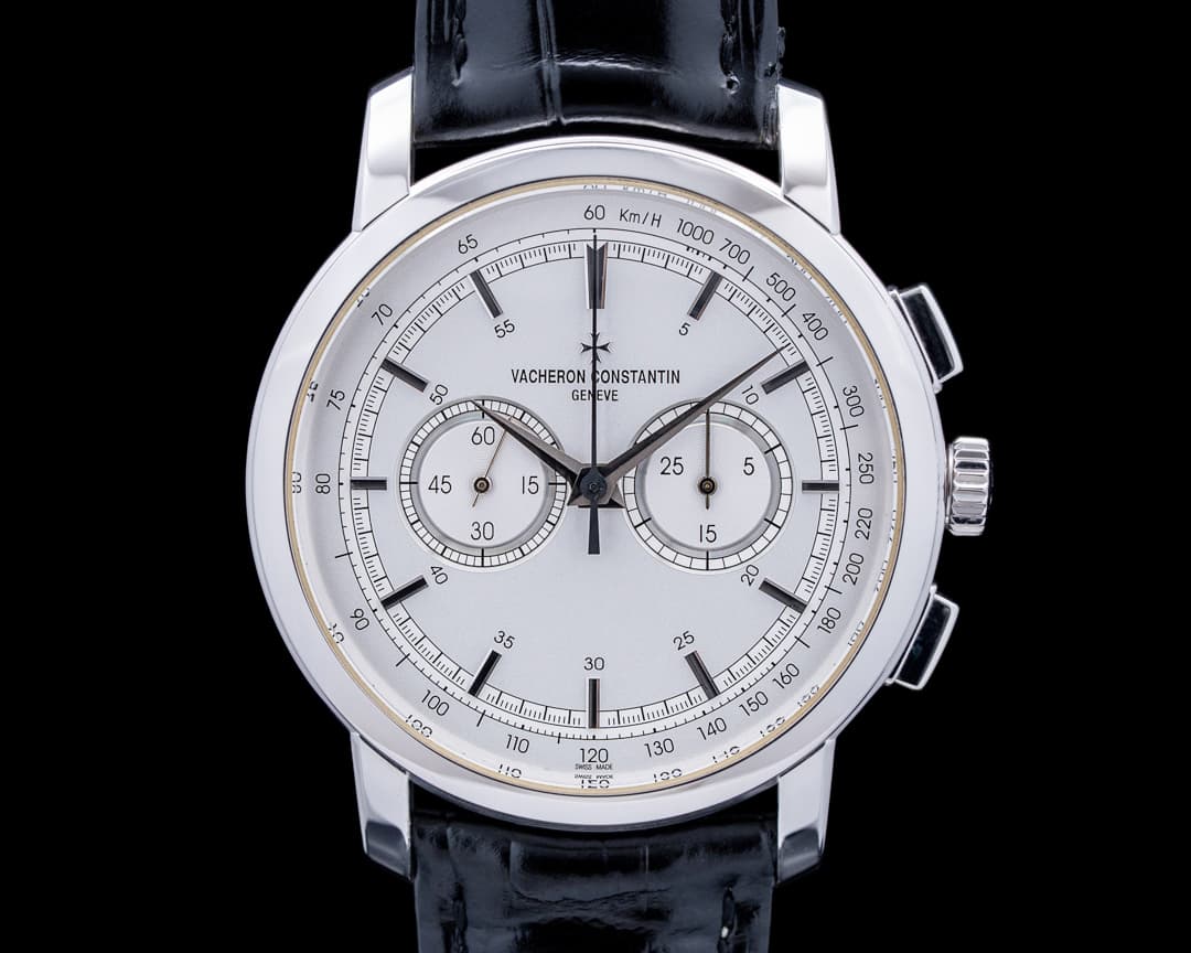 Image of Vacheron Constantin 47192 Patrimony Traditionnelle Chronograph 18K WG Silver Dial