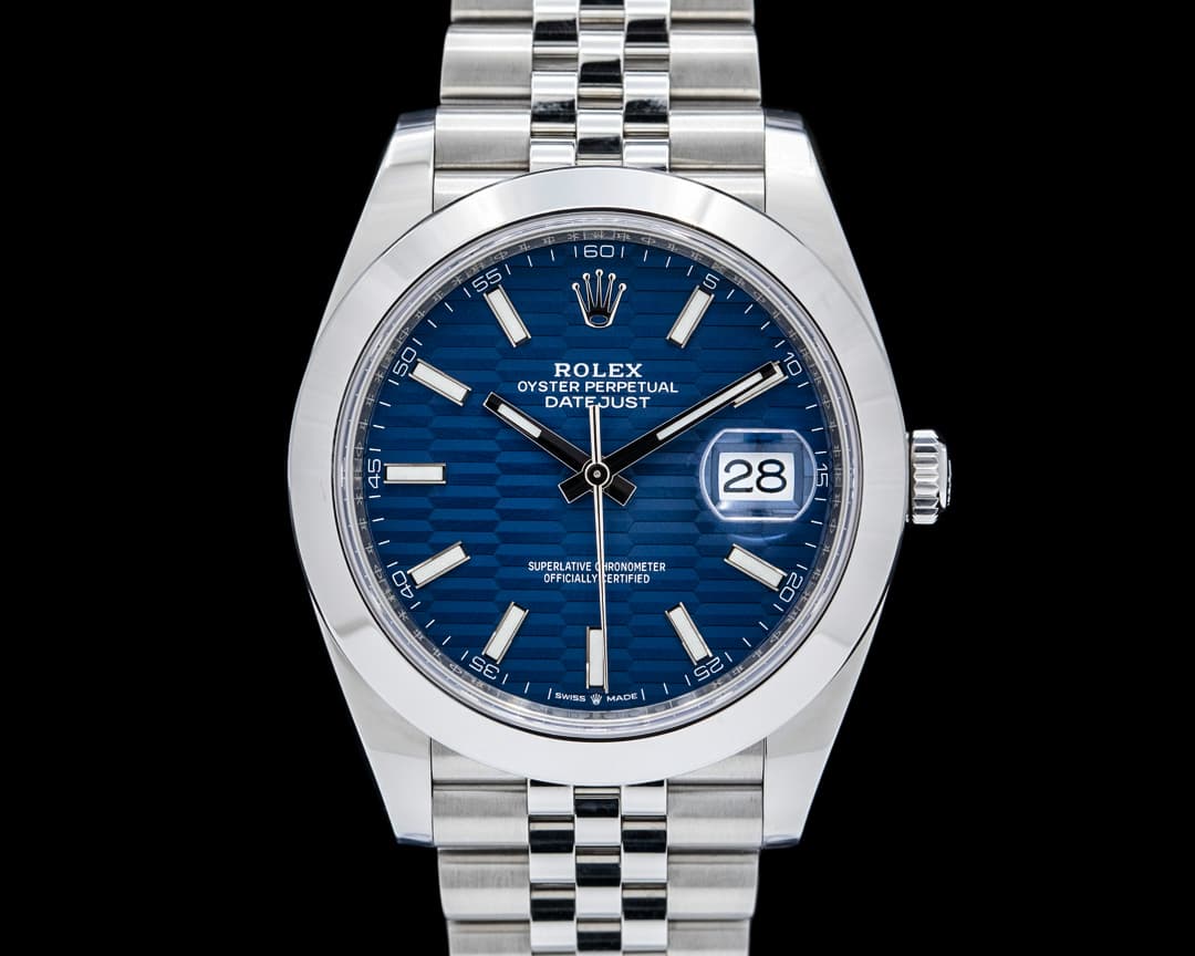 Rolex 126300 Datejust 41 Jubilee SS Blue Motif Dial
