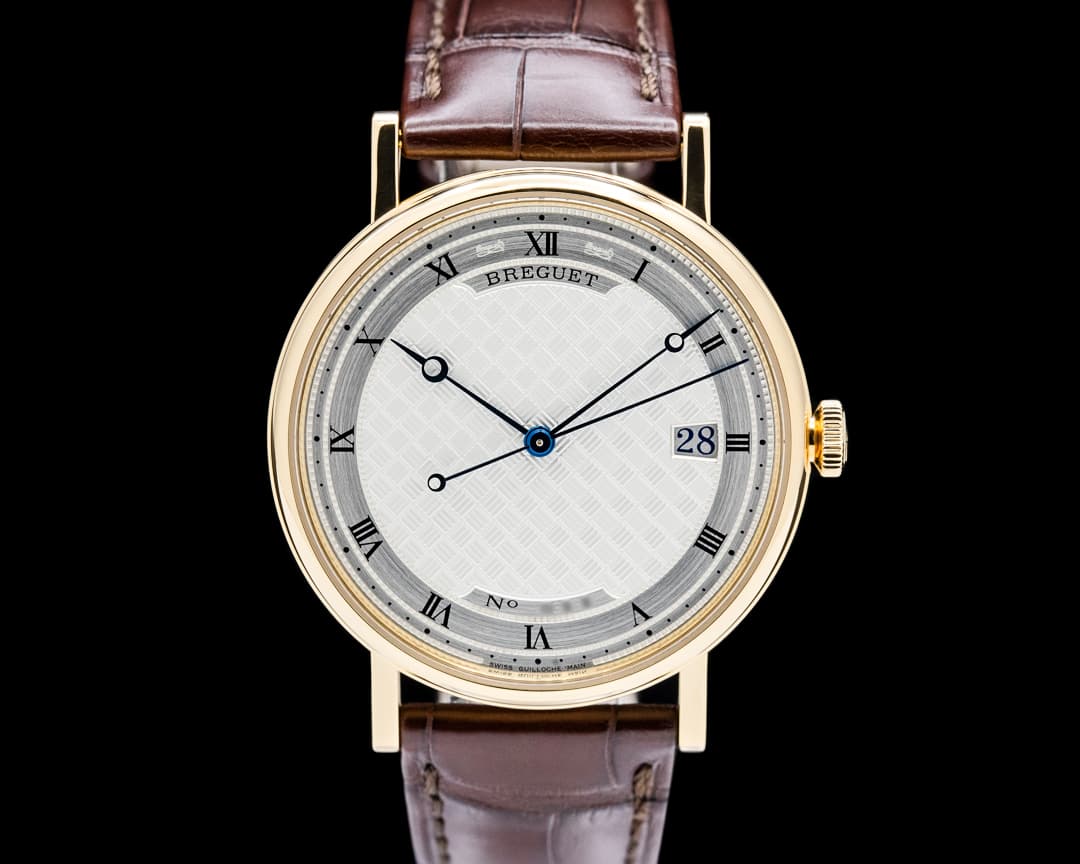 Image of Breguet 5177BA Classique 18K Yellow Gold Silver Guilloche Dial