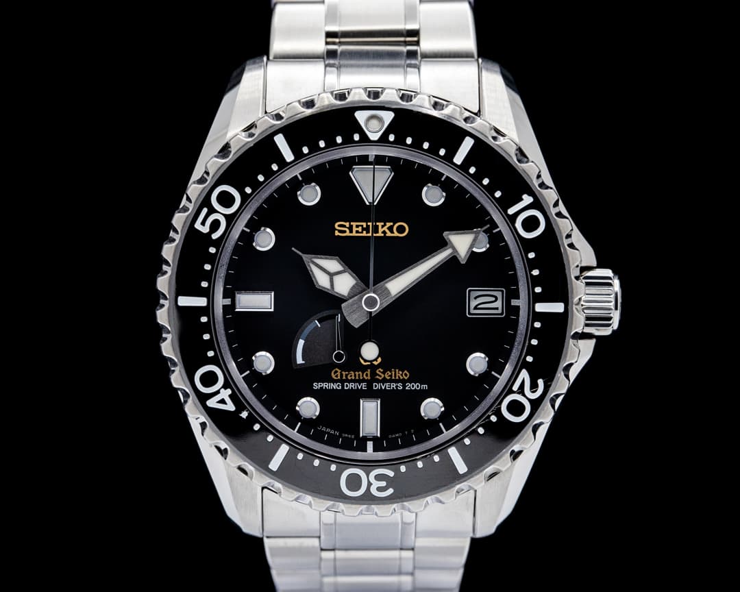 Grand Seiko SBGA031 Spring Drive Diver Titanium Black Dial