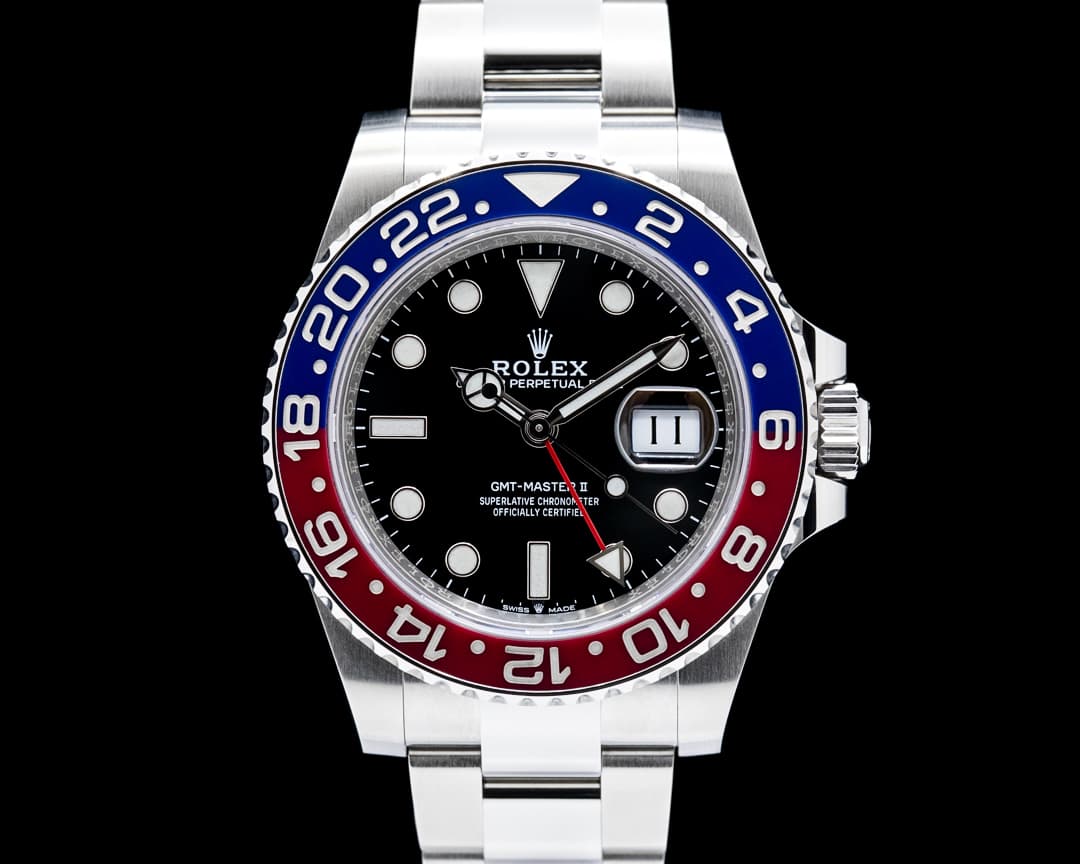 Image of Rolex 126710BLRO GMT-Master II Pepsi Bezel SS Black Dial