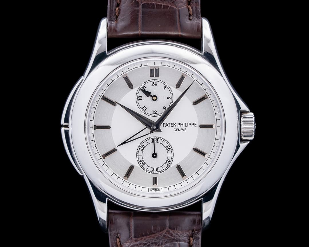 Patek Philippe 5134P Calatrava Travel Time Platinum Silver Dial