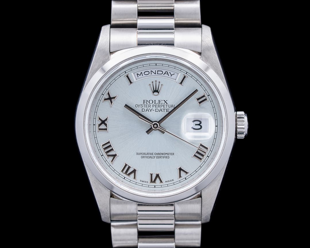 Image of Rolex 18206 Day-Date Platinum Silver Roman Dial