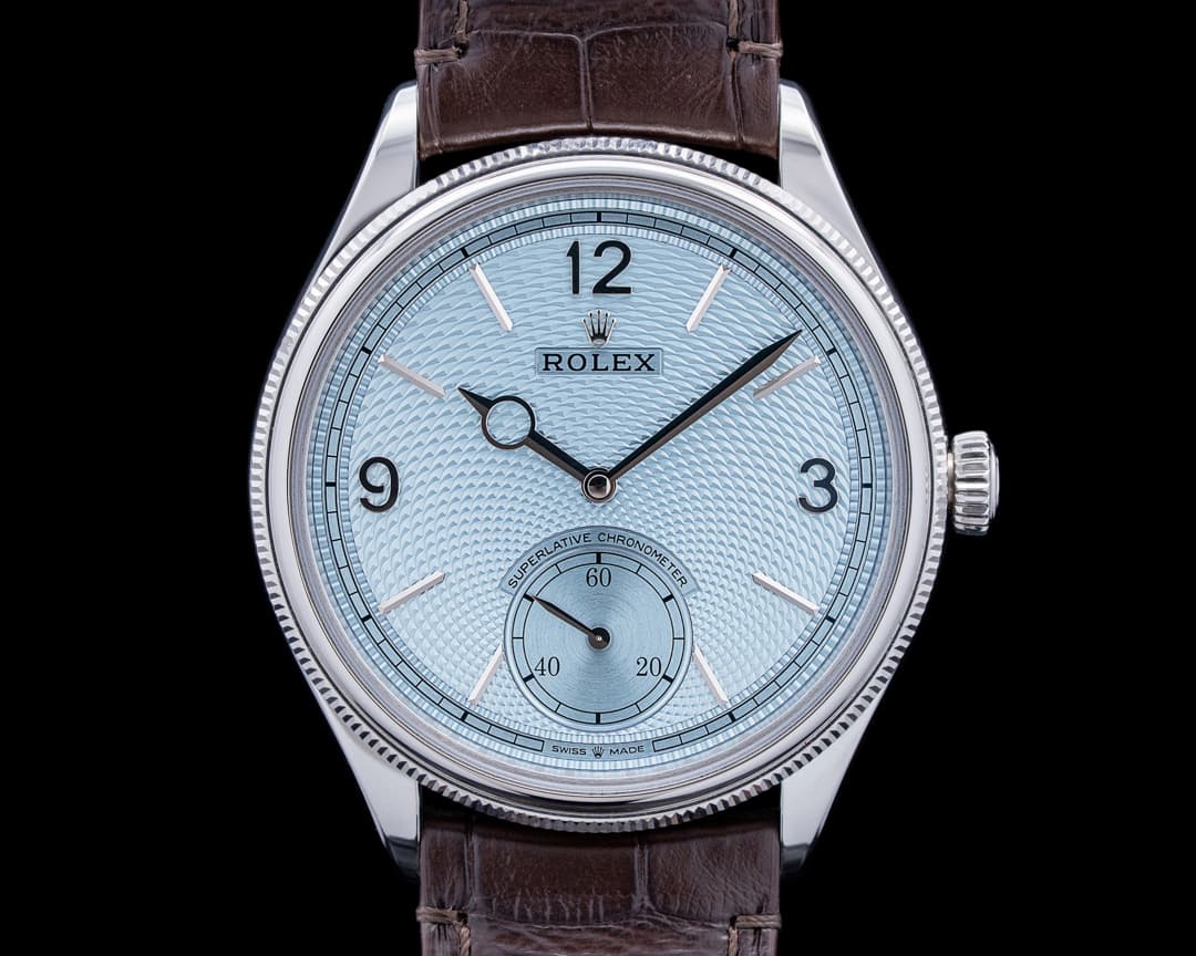 Rolex 52506 1908 Platinum Ice Blue Guilloche Dial 2025