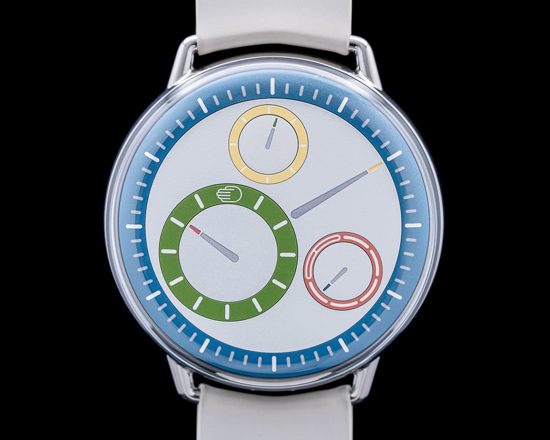Image of Ressence TYPE 1 Round Multicolour Titanium Silver Dial