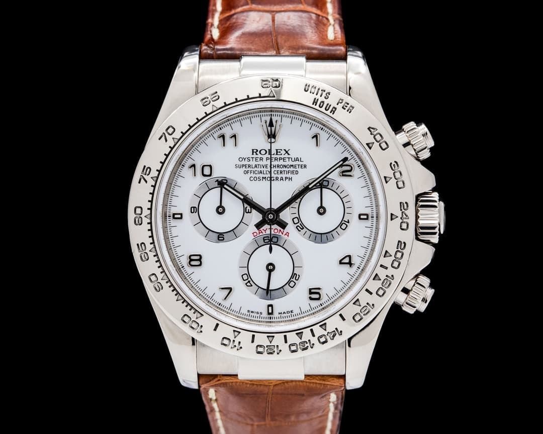 Image of Rolex 16519 Daytona 18K White Gold White Dial
