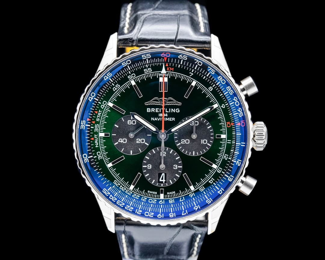 Breitling Navitimer B01 Chronograph SS Green Dial