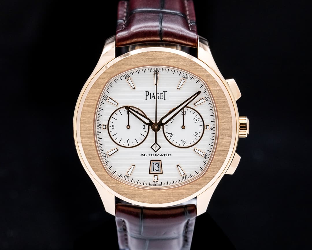 Piaget G0A43011 Polo S Chronograph 18K Rose Gold Silver Dial