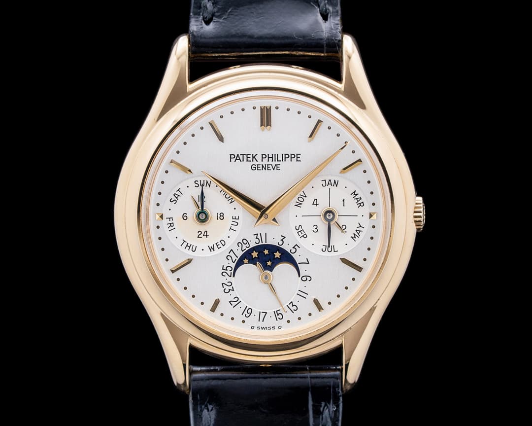 Image of Patek Philippe 3940J Perpetual Calendar 18K Yellow Gold Silver Dial