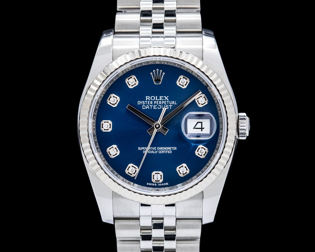 Image of Rolex 116234 Datejust 36 SS Blue Diamond Dial
