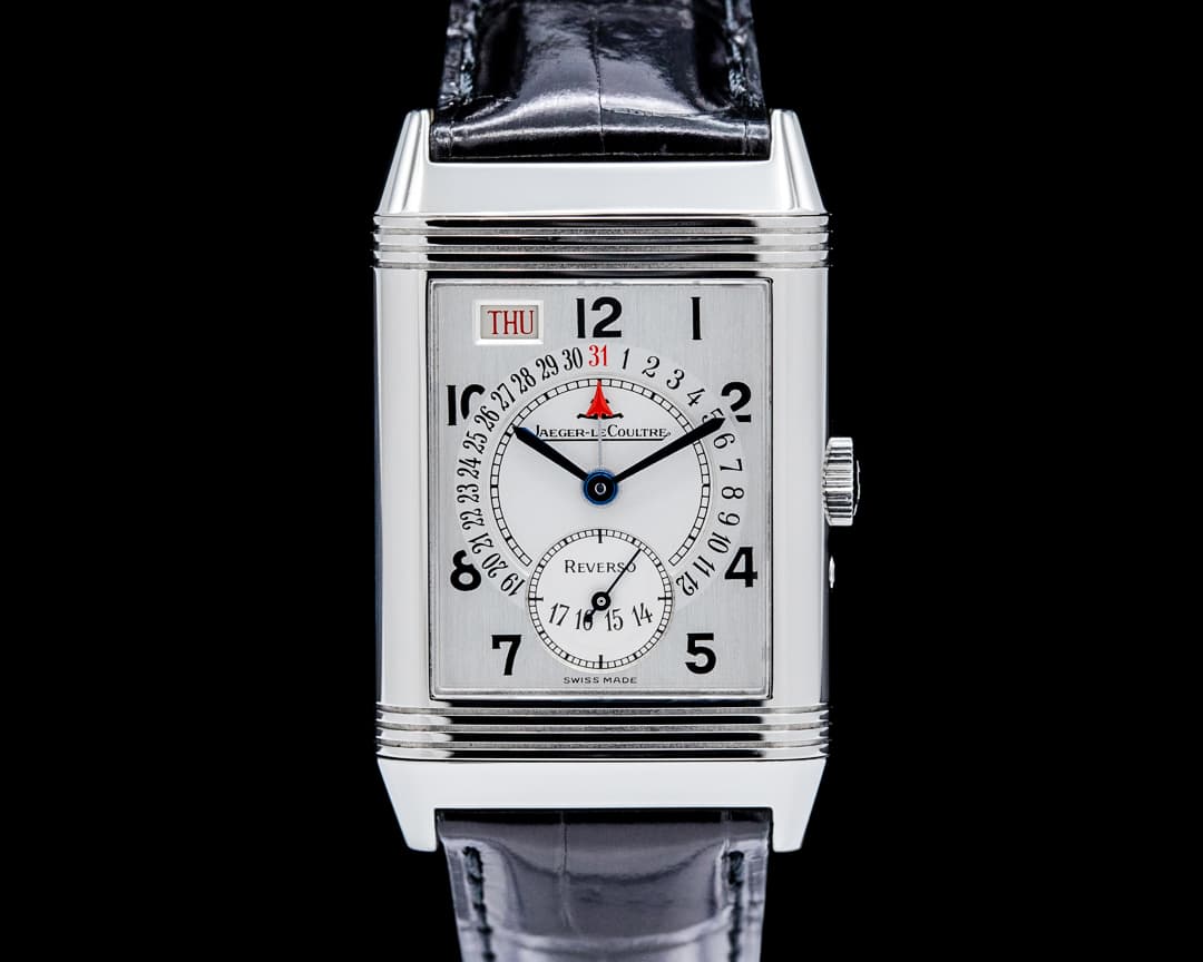 Jaeger-LeCoultre Reverso Grande Taille Day Date SS Silver Dial