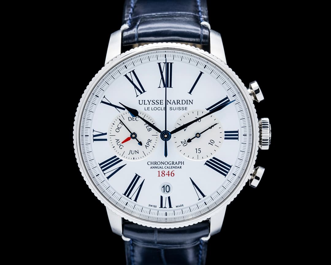 Image of Ulysse Nardin Marine Torpilleur Annual Chronograph SS White Dial LIMITED