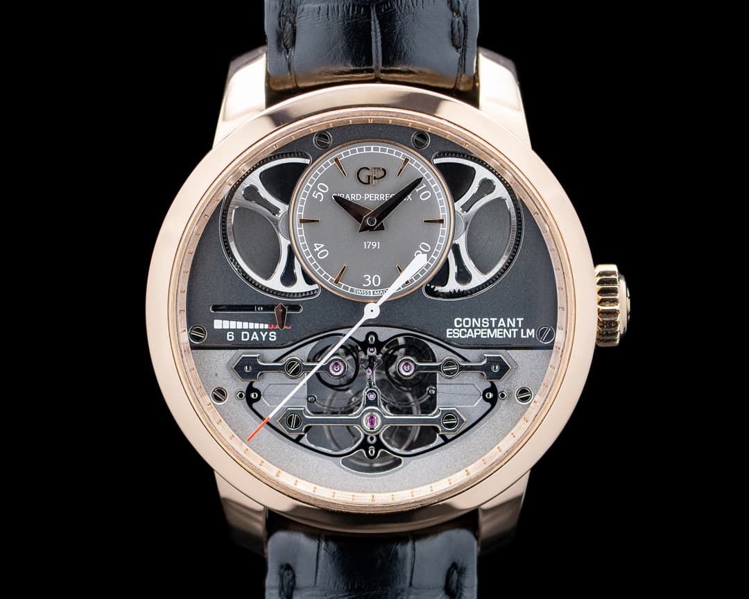 Girard-Perregaux Bridges Constant Escapement L.M. 18K Rose Gold Gray Skeleton Dial