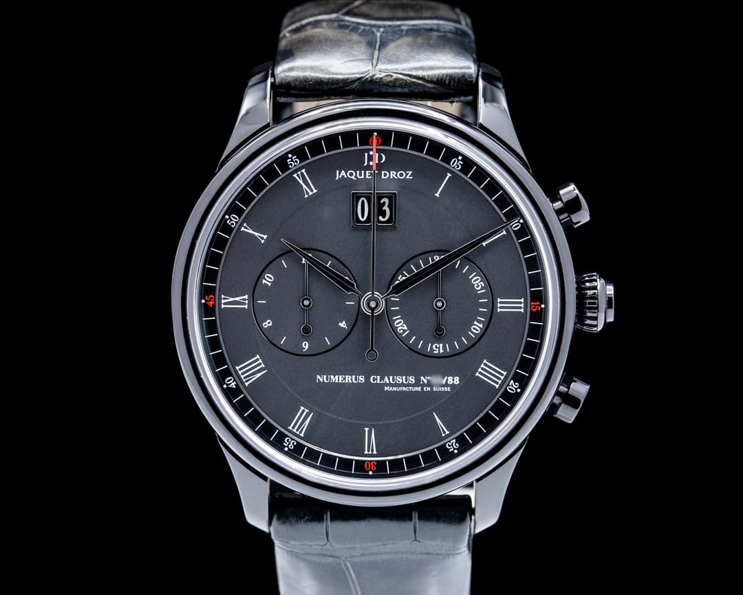 Jaquet Droz Astrale Chrono Grande Date Noir Black PVD SS Black Dial LIMITED