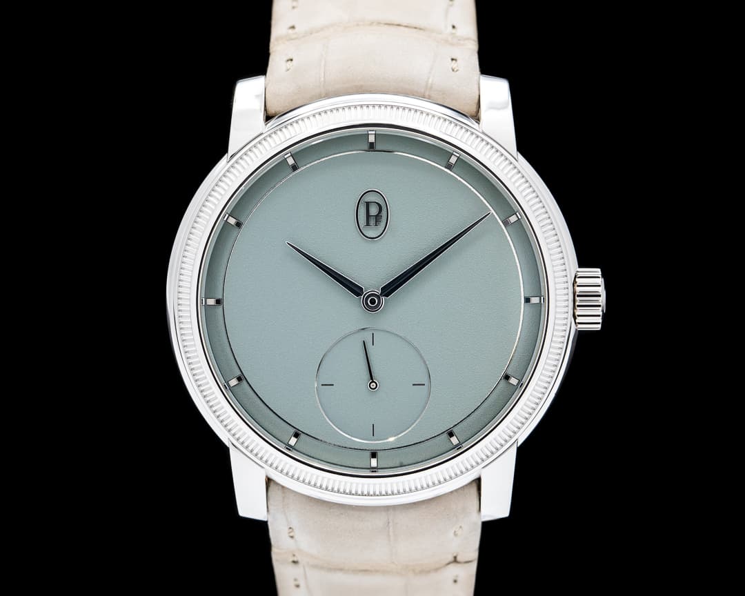Image of Parmigiani PFC940 Toric Petite Seconde Platinum Gray Celadon Dial