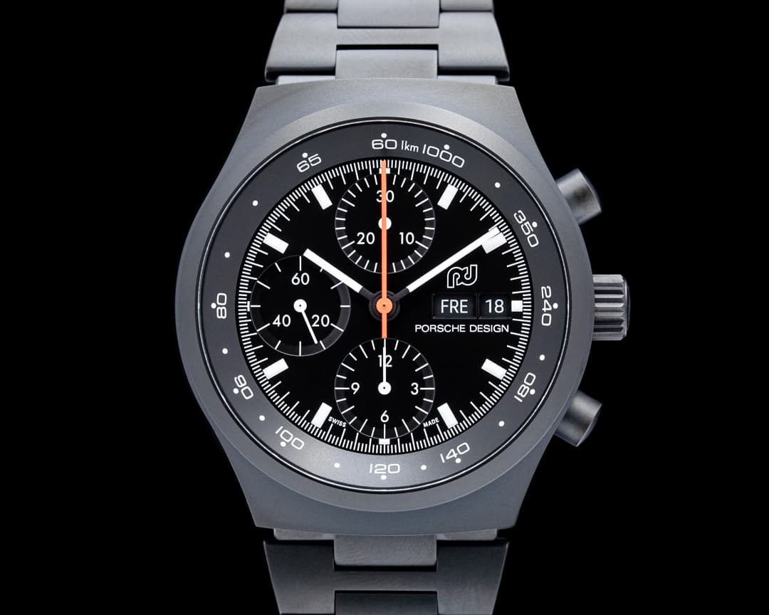 Image of Porsche Design Chronograph 1 1972 Black Titanium Black Dial LIMITED