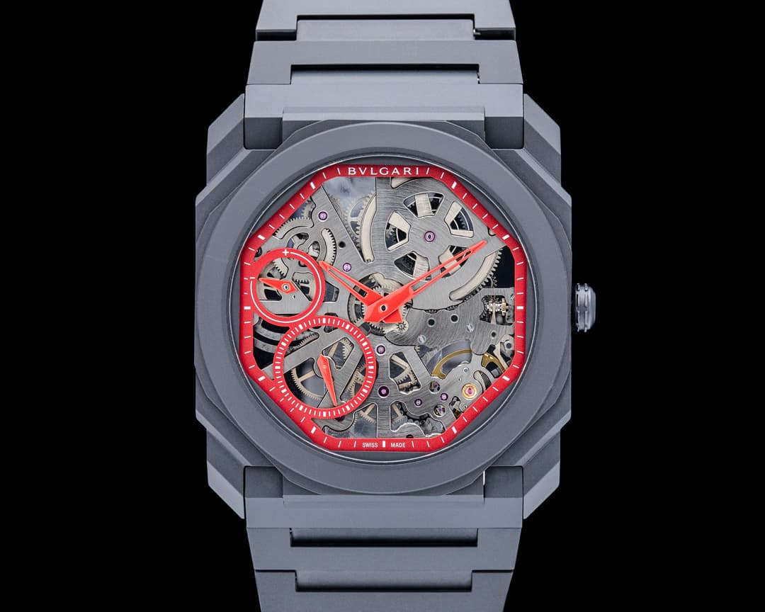 Image of Bulgari 103527 Octo Finissimo Ceramic Skeleton Red Dial