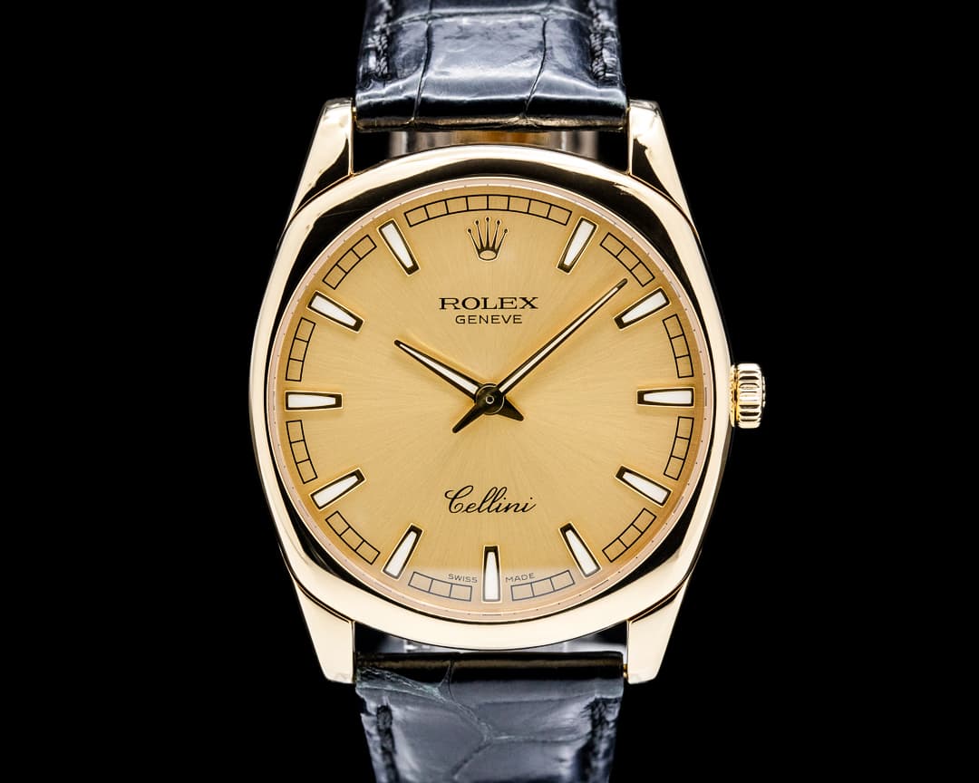 Rolex 4243/8 Cellini Danaos 18K Yellow Gold Champagne Dial