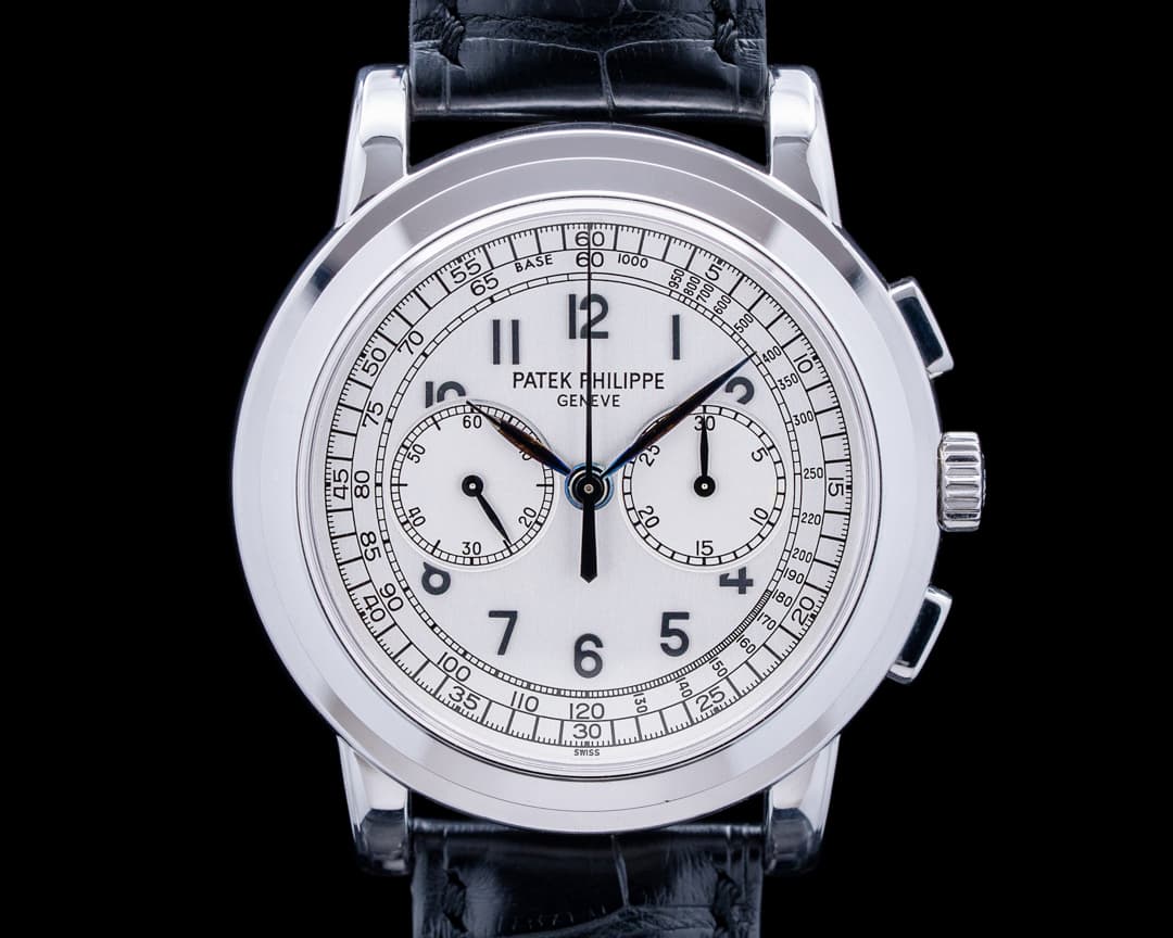 5070G Chronograph 18K White Gold Silver Dial