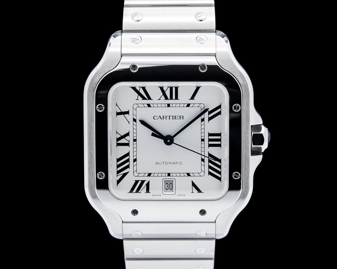 Image of Cartier WSSA0018 Santos de Cartier Large SS Silver Dial