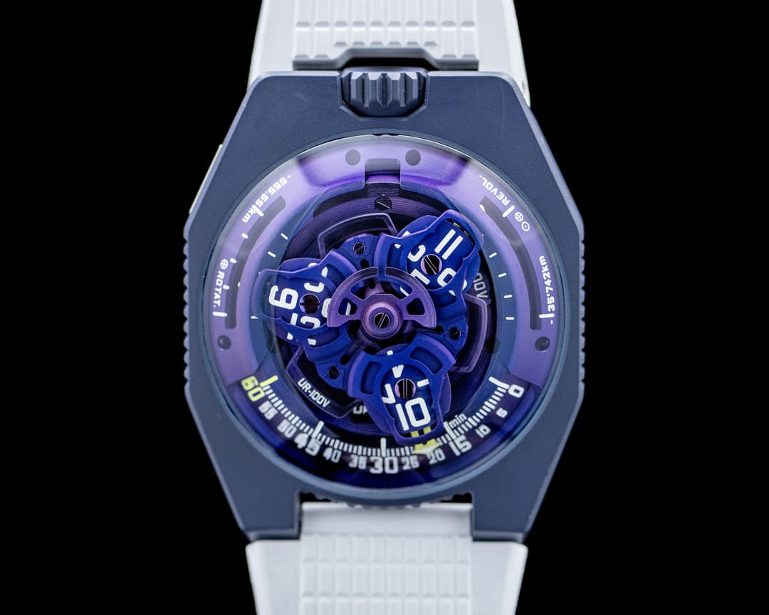 Image of URWERK UR-100V UltraViolet Titanium Purple Dial LIMITED