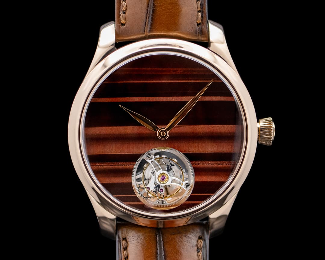 Image of H. Moser & Cie. Endeavour Tourbillon Concept 18K Rose Gold Ox's Eye Dial LIMITED