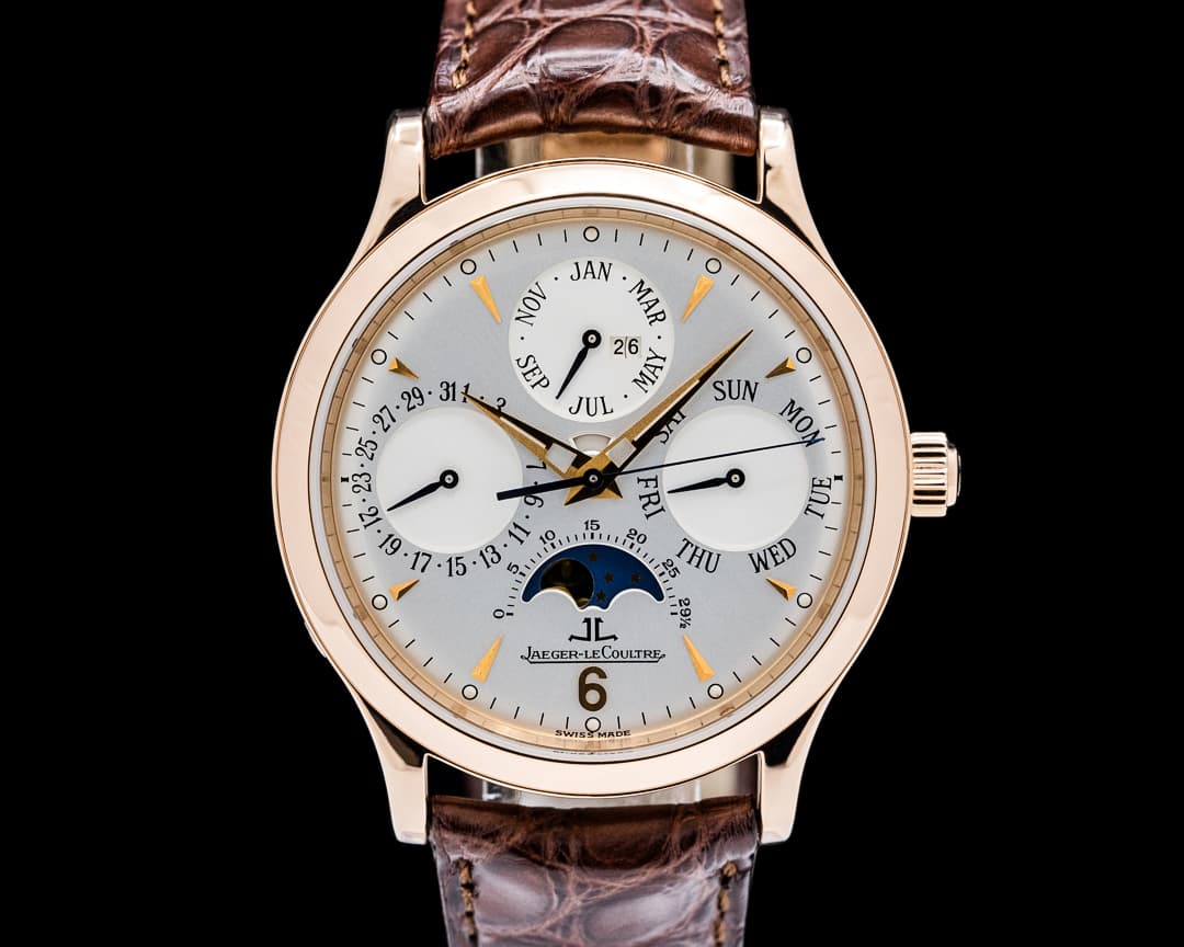 Image of Jaeger-LeCoultre 140.2.80 Master Control Perpetual Calendar 18K Rose Gold Silver Dial