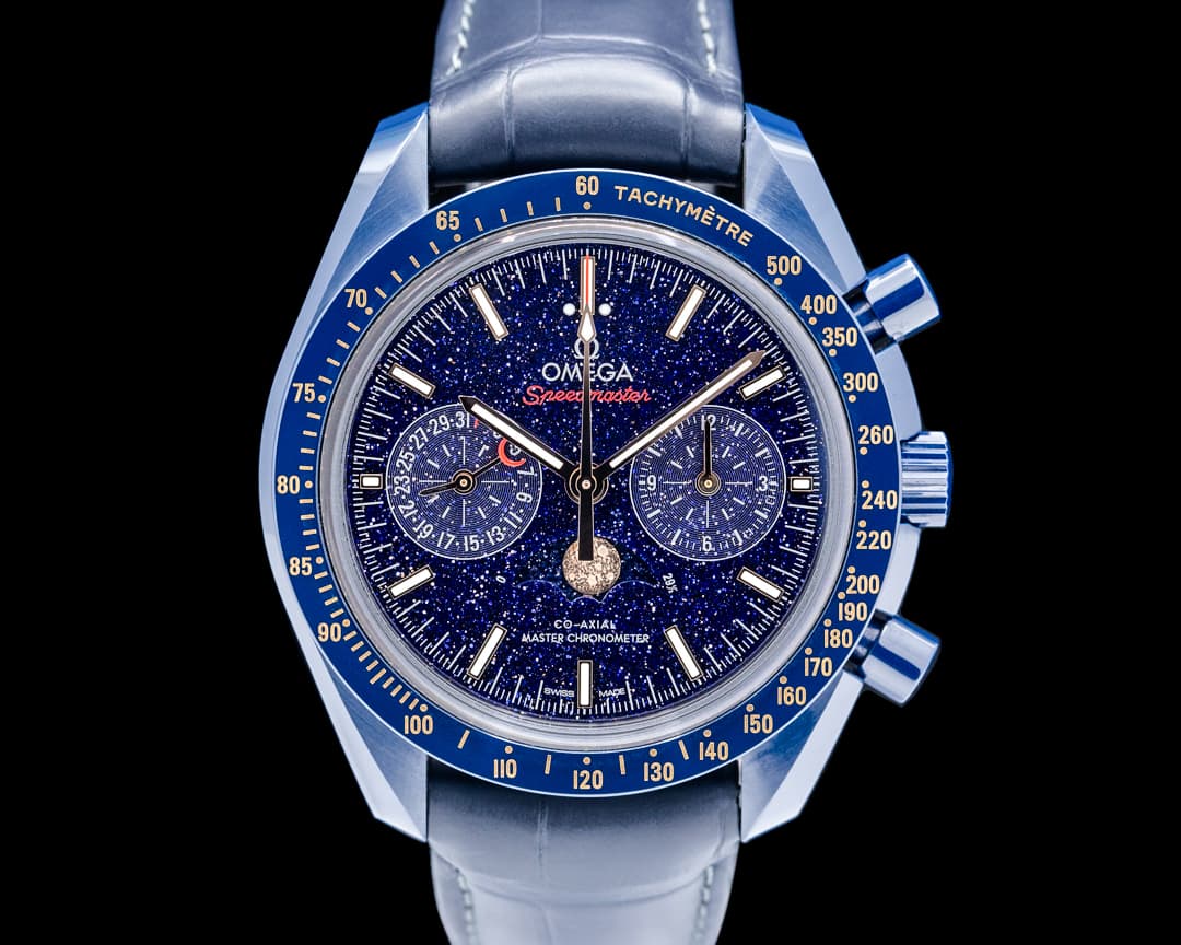 Omega Speedmaster Moonphase "Blue Side of the Moon" Ceramic Blue Dial