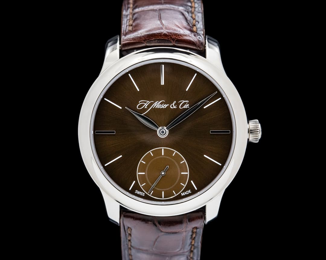 Image of H. Moser & Cie. 321.503-016 Mayu Marrone 18K White Gold Brown Dial