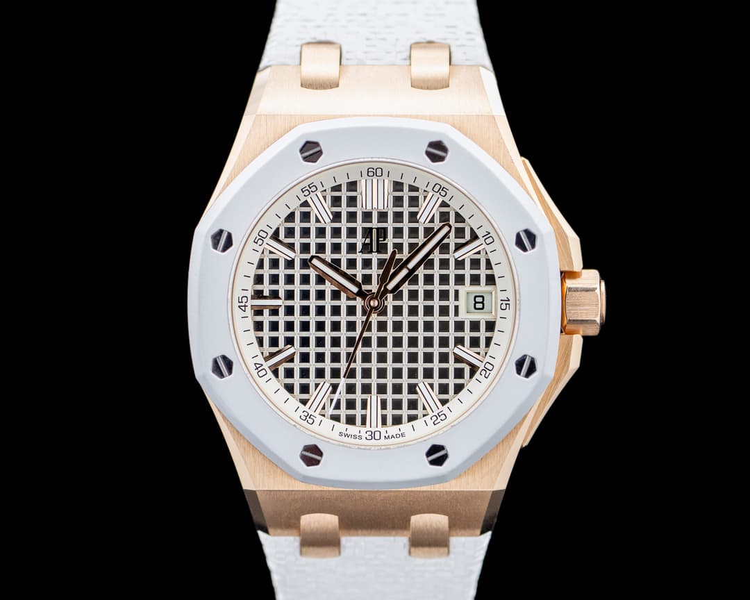 Image of Audemars Piguet Royal Oak Offshore  18K Rose Gold Ivory Dial