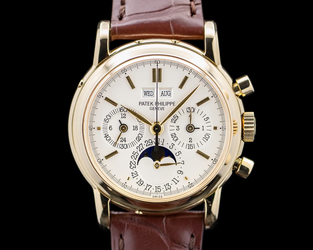 Patek Philippe 3970E Perpetual Chronograph 18K YG "BIG HALLMARKS" 2nd Series RARE