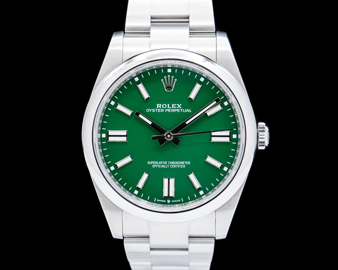 Rolex 124300 Oyster Perpetual SS Green Dial