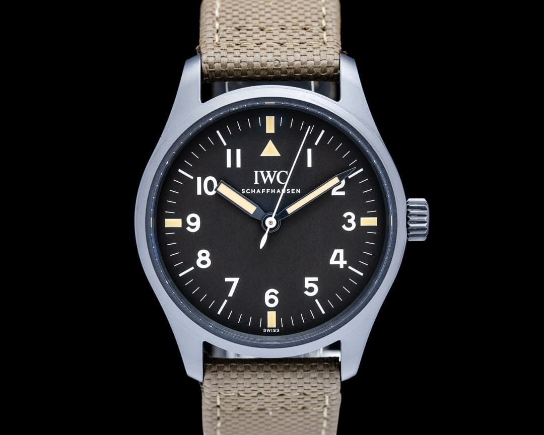 Image of IWC IW324801 Pilot Mark XVIII Edition HODINKEE Ceratanium Black Dial LIMITED