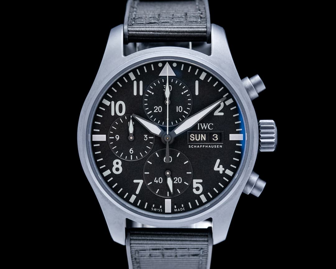 Image of IWC Top Gun Chronograph Ceratanium Black Dial