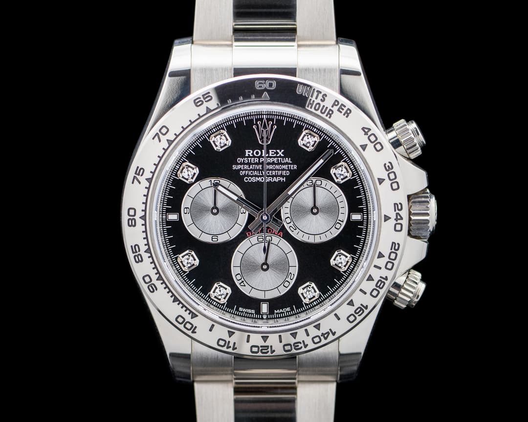 Image of Rolex 126509 Daytona 18K White Gold Black Diamond Dial