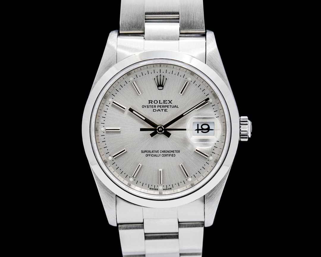 Image of Rolex Oyster Perpetual Date Silver Dial SS