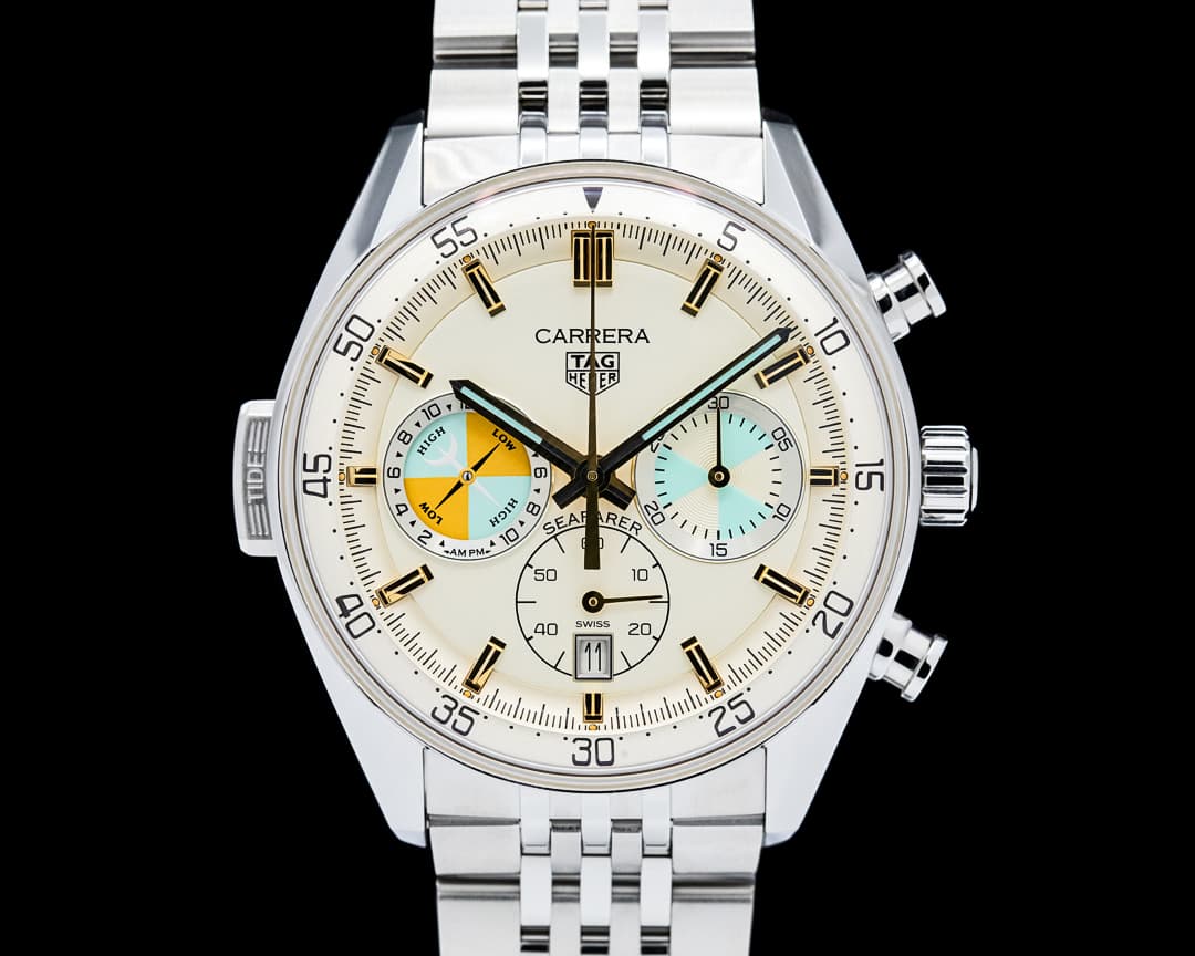 Image of TAG Heuer Carrera Chronograph Seafarer SS Beige Dial