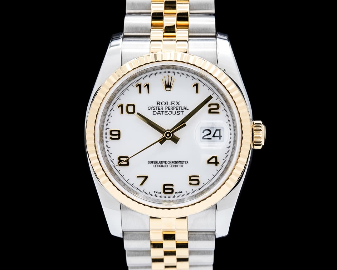 Rolex 116233 Datejust 36 18K YG / SS White Dial