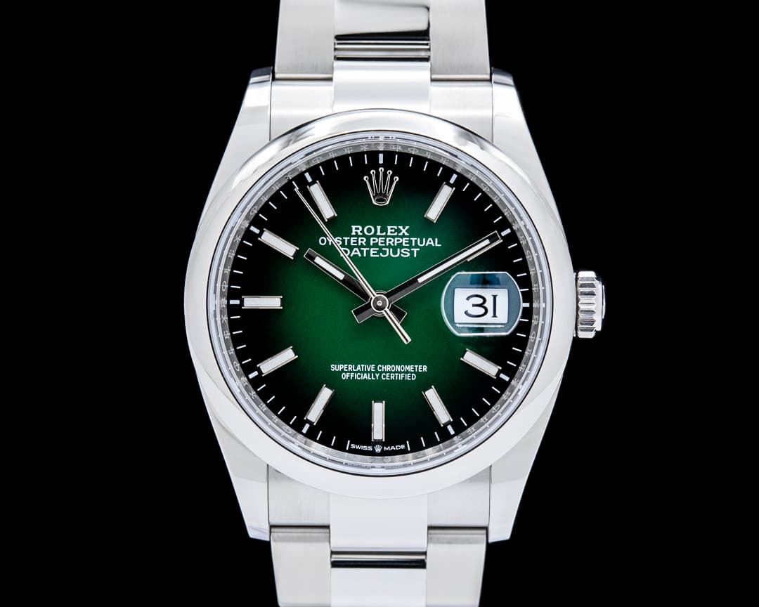 Rolex 126200 Datejust 36 SS Green Ombre Dial 2026