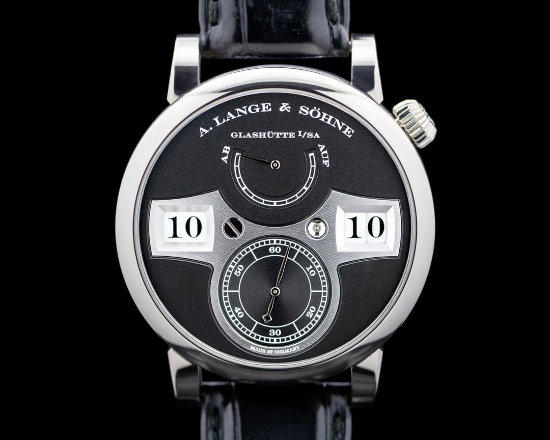 Image of A. Lange & Söhne 140.029 Zeitwerk 18K White Gold Black Dial