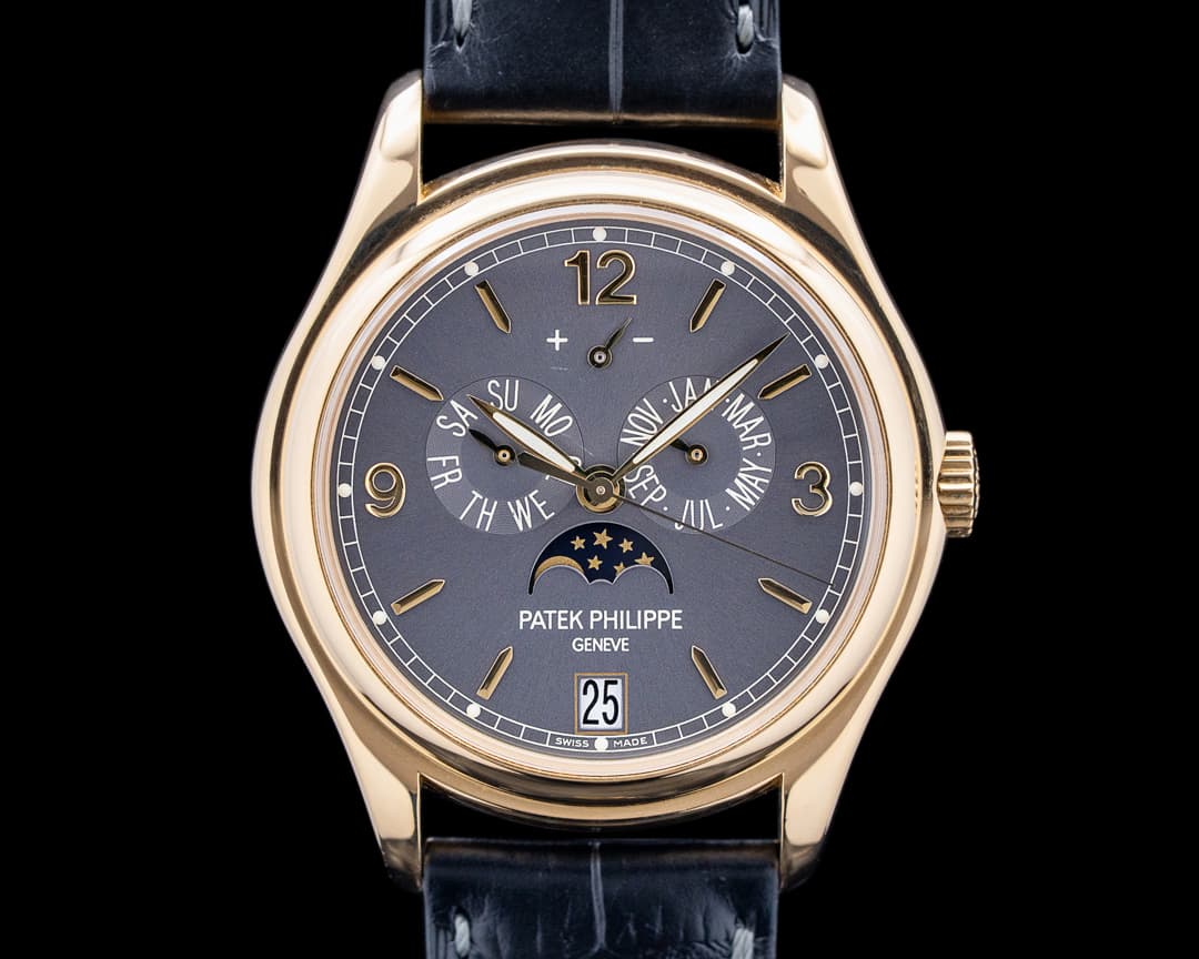 Image of Patek Philippe 5146J-010 Annual Calendar Moonphase 18K Yellow Gold Gray Dial