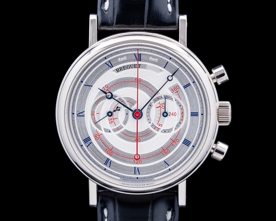 Breguet 5247BB Classique Chronograph 18K White Gold Silver Dial