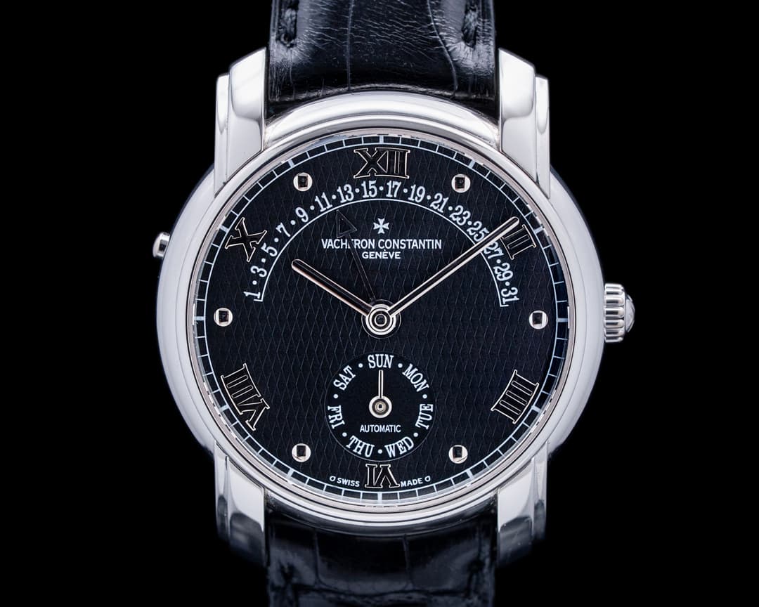 47245 Patrimony 31-Day Retrograde Platinum Black Dial