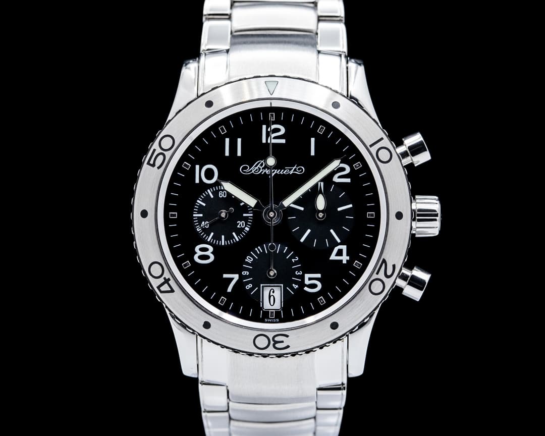 Image of Breguet 3820ST Type XX Transatlantique SS Black Dial